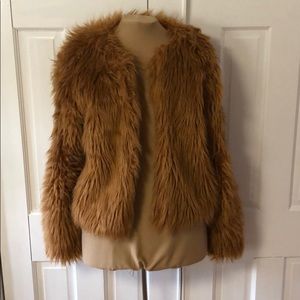 Light Brown Faux-Fur Teddy Jacket
